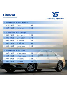 Inyectores de combustible Gautory para Dodge y Jeep Set de 4 2