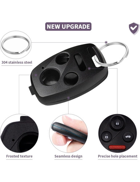 Funda de Llave Honda 4 Botones JJC87HNK02 ABS 6.4x3.5cm