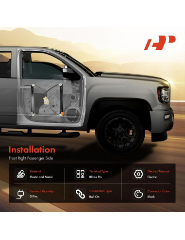 Regulador Ventana Eléctrico A-Premium VW Touareg 2004-2010