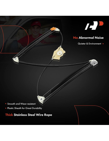 Regulador Ventana Eléctrico A-Premium VW Touareg 2004-2010