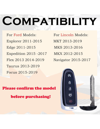 Llavero inteligente Ford Explorer Edge 2011-2019 M3N5WY8609