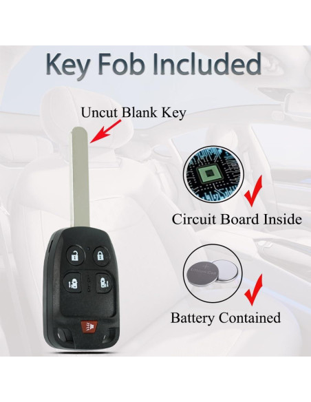 Llave remota Honda Odyssey 2011-2013 5 botones SUPALAND