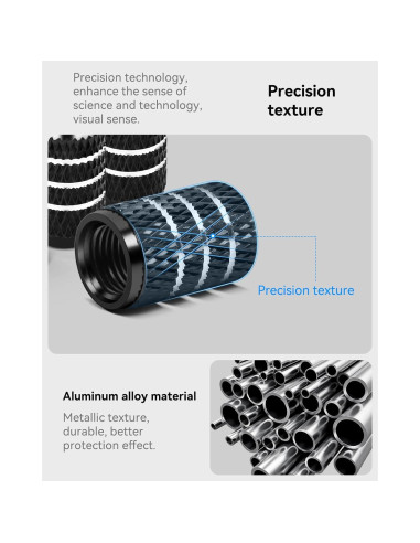 Tapas de Neumáticos VIHIMAI 4PCS para Modelos S 3 X Y Negro