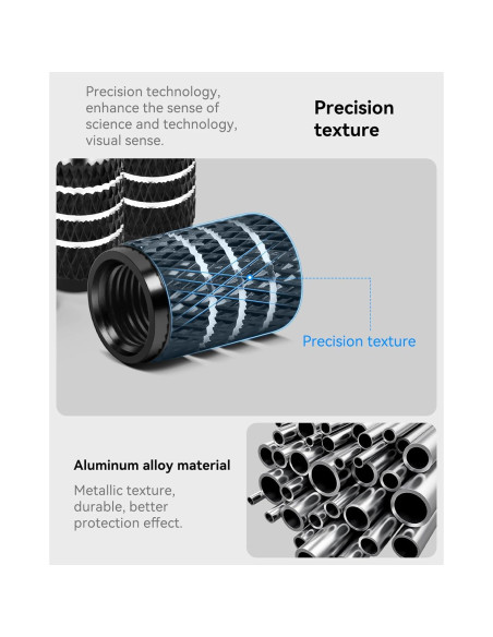 Tapas de Neumáticos VIHIMAI 4PCS para Modelos S 3 X Y Negro