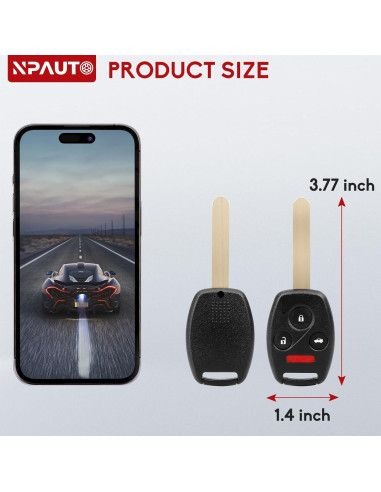 Llavero NPAUTO para Honda Pilot y Accord 2008-2015
