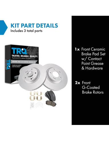 Kit de Freno Delantero TRQ Cerámico para Hyundai y Kia