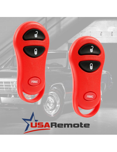 Control Remoto USARemote Rojo 3 Botones para Chrysler Dodge