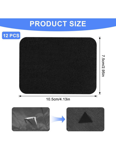 12 Parches de Algodón para Planchar 7.5x10.5cm Hariendny