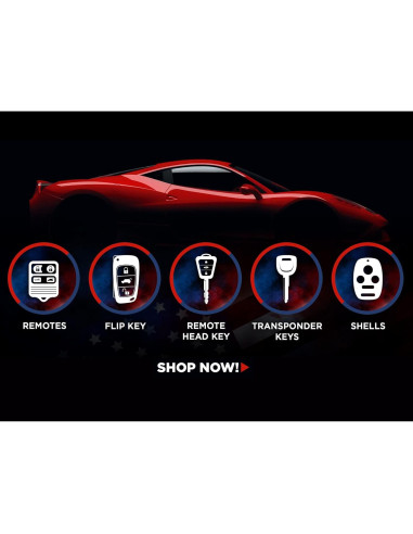 Control Remoto USARemote Rojo 3 Botones para Chrysler Dodge