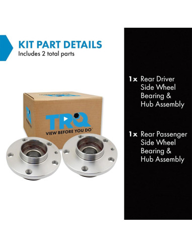 Conjunto de rodamientos TRQ para Fiat 500L 2014-2017