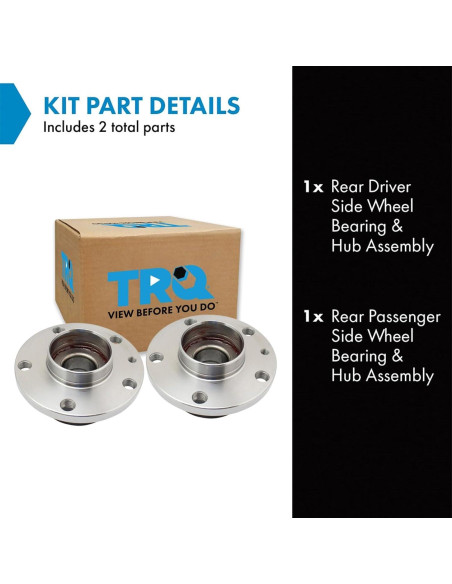 Conjunto de rodamientos TRQ para Fiat 500L 2014-2017