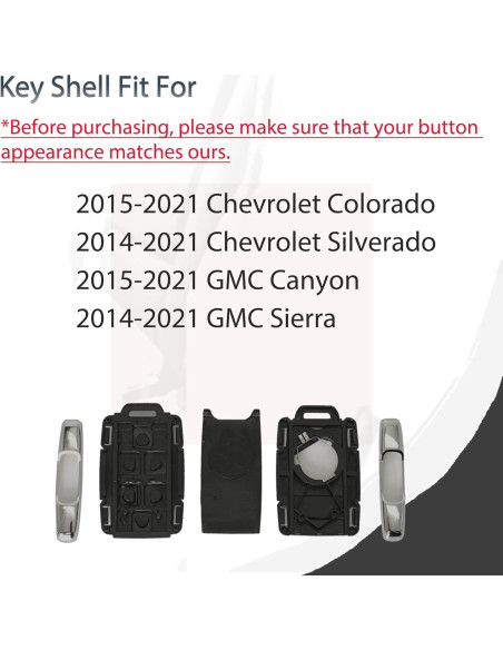 Funda de Llavero SUPALAND para Chevy Silverado 2014-2021