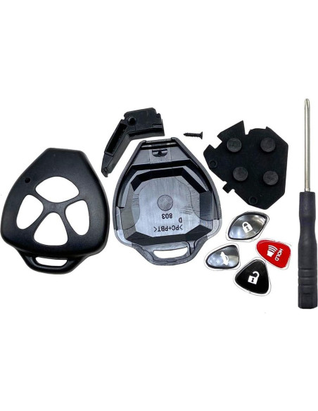 Carcasa de Llave Remota Toyota 4 Botones - Reemplazo