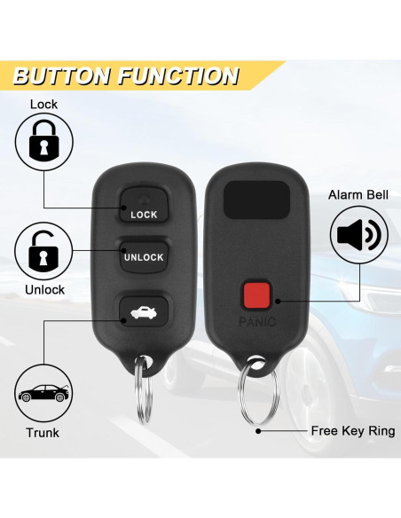 Control Remoto Llavero Toyota Vurkcy 4 Botones 2002-2008