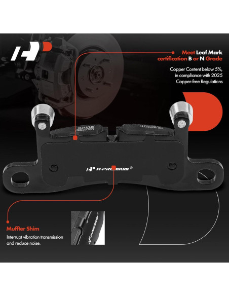 Juego de Pastillas de Freno Cerámicas A-Premium Porsche y VW