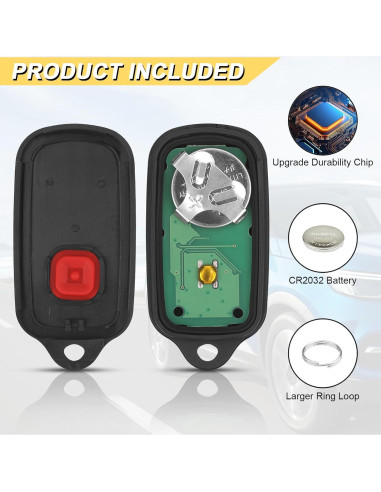 Control Remoto Llavero Toyota Vurkcy 4 Botones 2002-2008