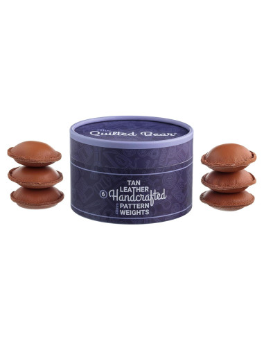 Pesas de Patrón de Cuero The Quilted Bear 6x40mm - Marrón Claro