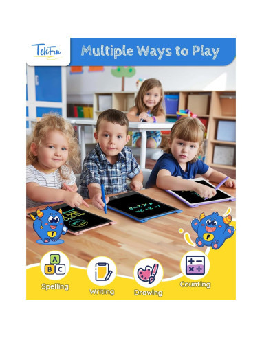 Tableta de Escritura LCD TEKFUN 10" Azul - 2 Paquetes