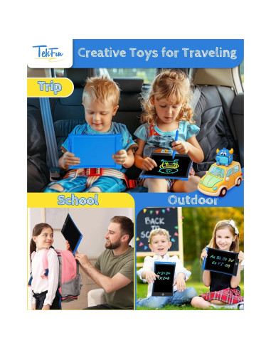 Tableta de Escritura LCD TEKFUN 10" Azul - 2 Paquetes
