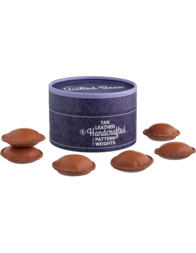 Pesas de Patrón de Cuero The Quilted Bear 6x40mm - Marrón Claro