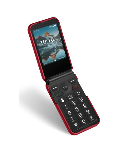 Funda Plegable Nakedcellphone para Iris Easy Flip - Rojo