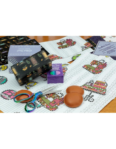 Pesas de Patrón de Cuero The Quilted Bear 6x40mm - Marrón Claro