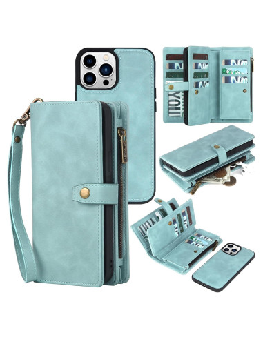 Funda Cartera TwoHead iPhone 15 Pro Magnética Azul