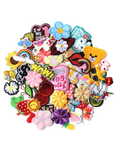 Parches Bordados AXEN 60 Piezas para Planchar y Coser