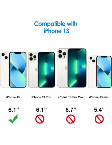 Funda JETech para iPhone 13 15.03x7.69cm Antiarañazos