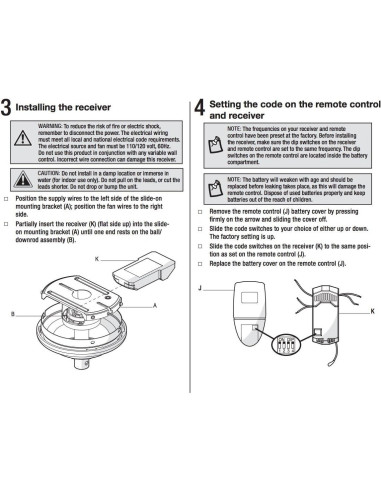 Control Remoto Anderic FAN51T para Ventiladores de Techo