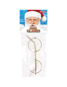Gafas de Santa Claus Oro Kangaroo - Lentes Claros Redondos 2