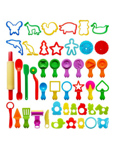 Juego de Herramientas de Masa FRIMOONY 45 Piezas Coloridas