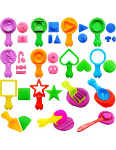 Juego de Herramientas de Masa FRIMOONY 45 Piezas Coloridas 2