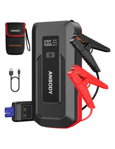 Arrancador de Coche Ansody S7 3000A con Luz LED y SOS