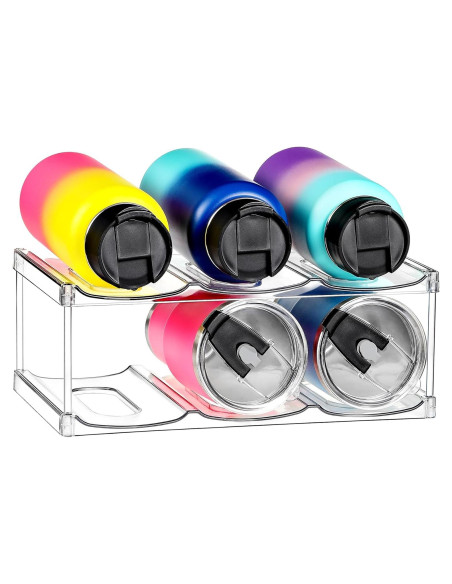 Organizador de Botellas Apilable LANDNEOO - 2 Niveles, 6 Botellas