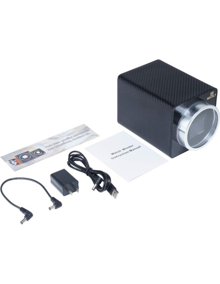 Reloj Winder MOZSLY Individual Cuero Motor Silencioso