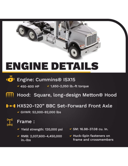 Diecast Masters Tractora Tandem HX520 SFFA Gris 1:50