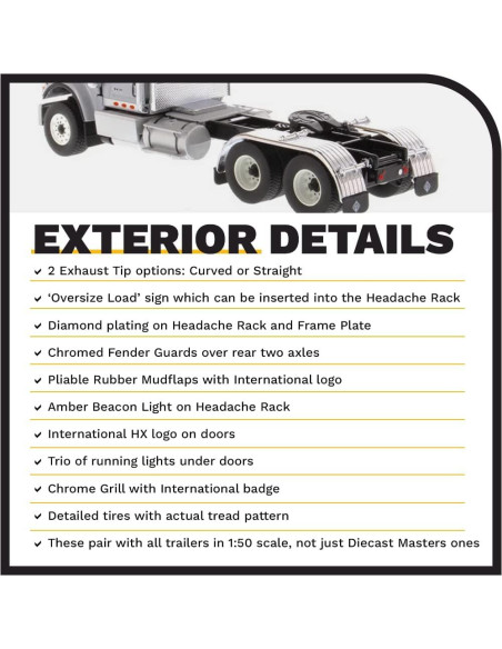 Diecast Masters Tractora Tandem HX520 SFFA Gris 1:50
