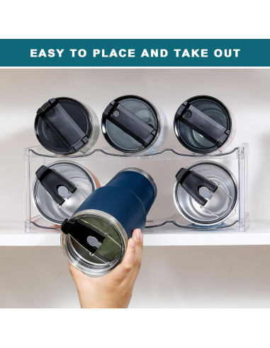 Organizador de Botellas Apilable LANDNEOO - 2 Niveles, 6 Botellas