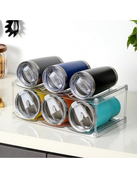 Organizador de Botellas Apilable LANDNEOO - 2 Niveles, 6 Botellas