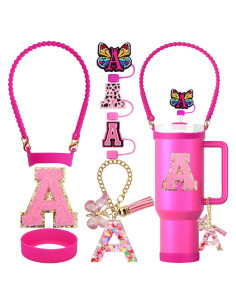 Juego de Accesorios 8 Piezas ZYBIDEAL para Taza Stanley Rosa