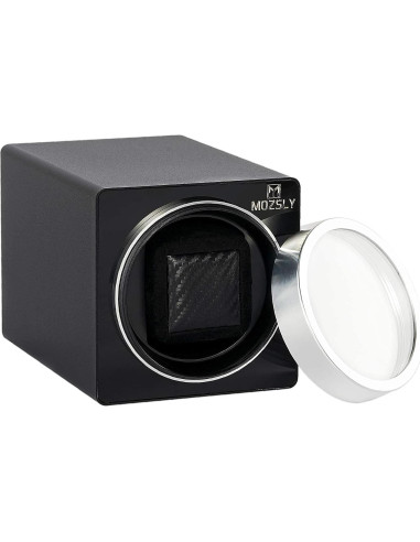 MOZSLY Reloj Winder Individual para Relojes Automáticos Negro