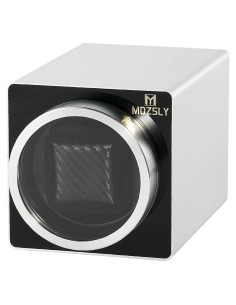 MOZSLY Reloj Winder Individual para Relojes Automáticos Plata
