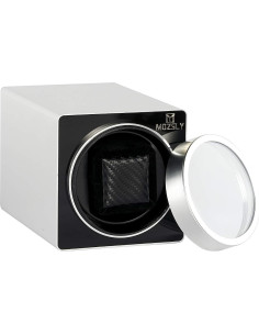MOZSLY Reloj Winder Individual para Relojes Automáticos Plata 2