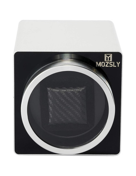 MOZSLY Reloj Winder Individual para Relojes Automáticos Plata