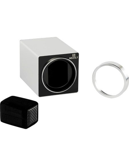 MOZSLY Reloj Winder Individual para Relojes Automáticos Plata