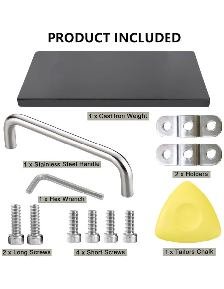 Pesas de Patrón HAOAD de Hierro Fundido para Coser 2.3 kg Pesas de Patrón HAOAD de Hierro Fundido para Coser 2.3 kg