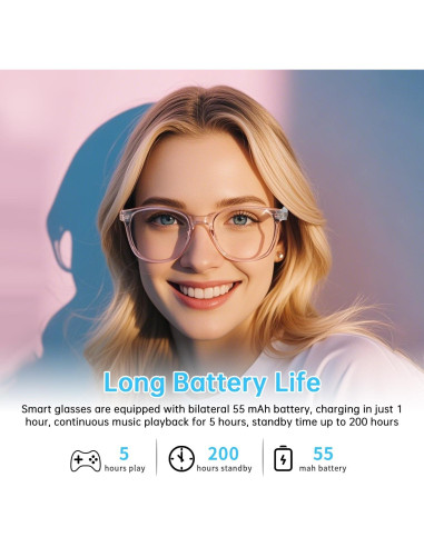 Gafas Inteligentes GenXenon GS03-C Luz Azul Bluetooth 5.3