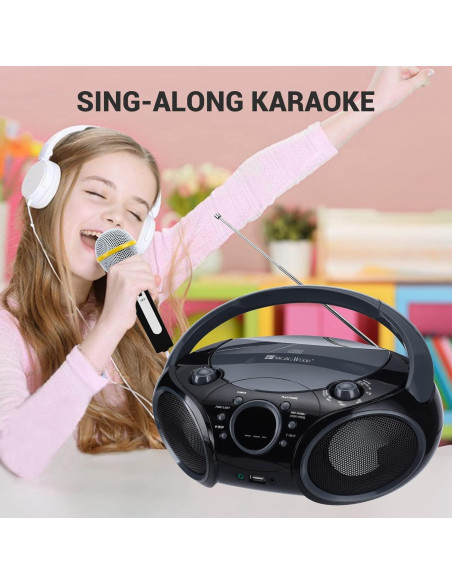 Karaoke Portátil SingingWood NP030AB-GK, Bluetooth y CD