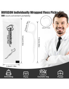 Palillos de Hilo Dental HOFASON 500 Unidades Higiénicos 2